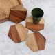 Hexagon Shaped Premium Wooden Coasters - Pack of 4